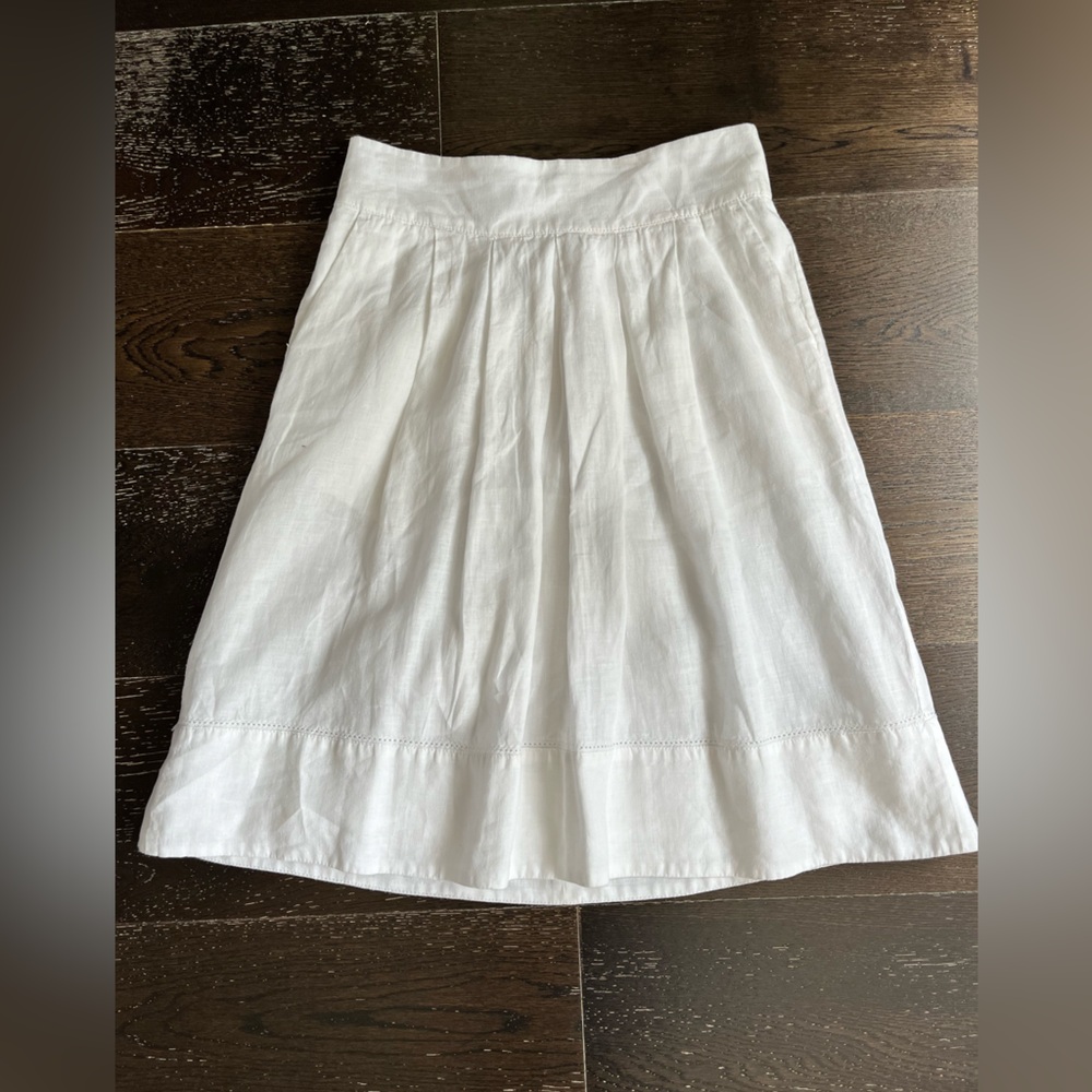 Banana Republic Elegant White Women's Linen Skirt